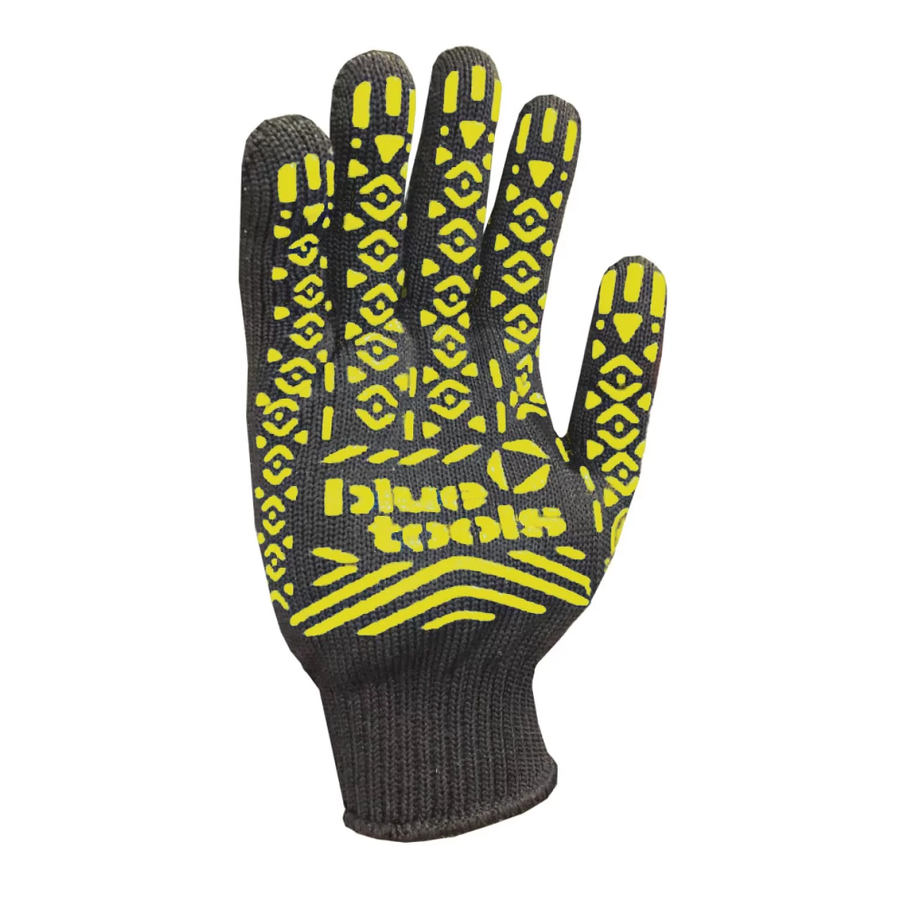 Рукавиці з ПВХ вкрап. трикот. 10" Standard чорні, BLUETOOLS (220-2235-10)